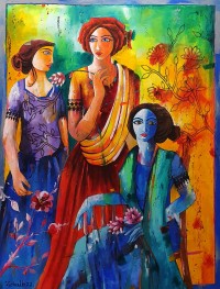 Zohaib Rind, 36 x 48 Inch, Acrylic on Canvas, Figurative Painting, AC-ZR-163